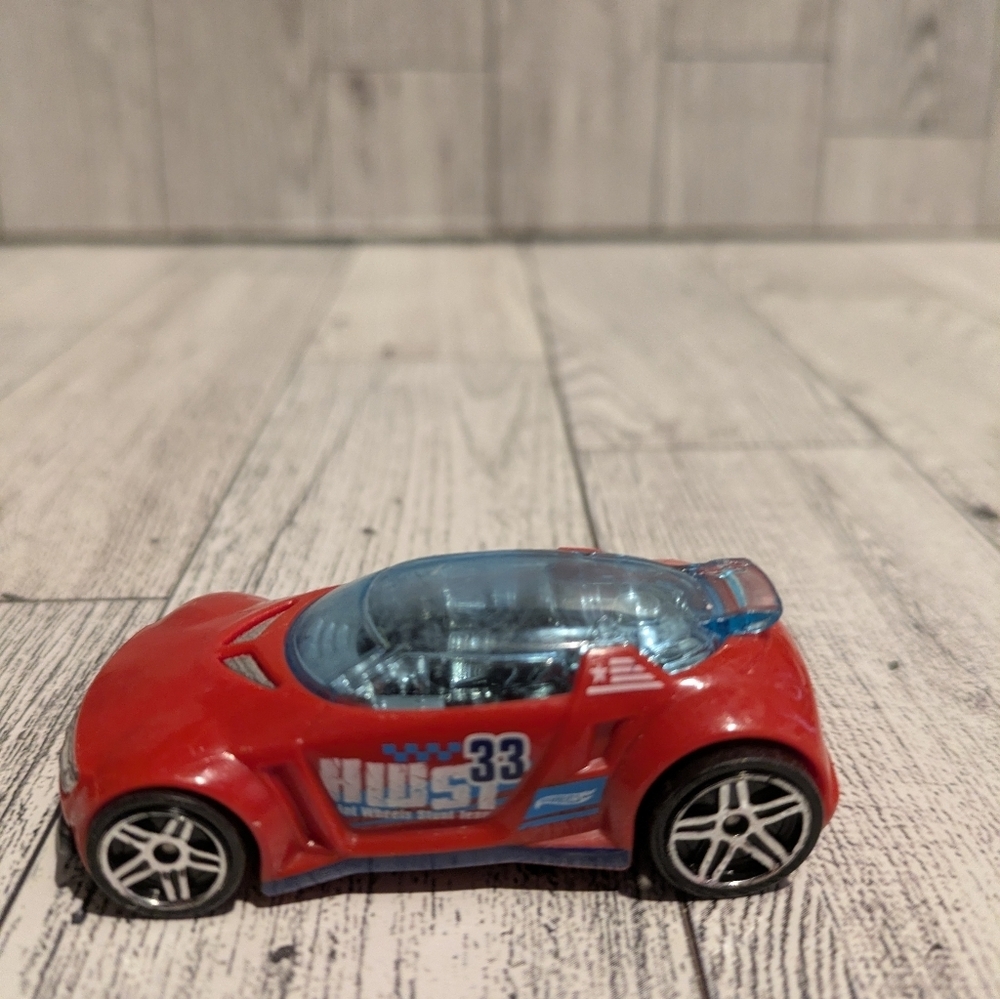 Red Kids Racing Toy Car with Blue Windshield